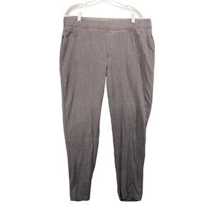 Seven 7 Pull On Leggings Womens Size XXL Gray Check Pattern Rayon
